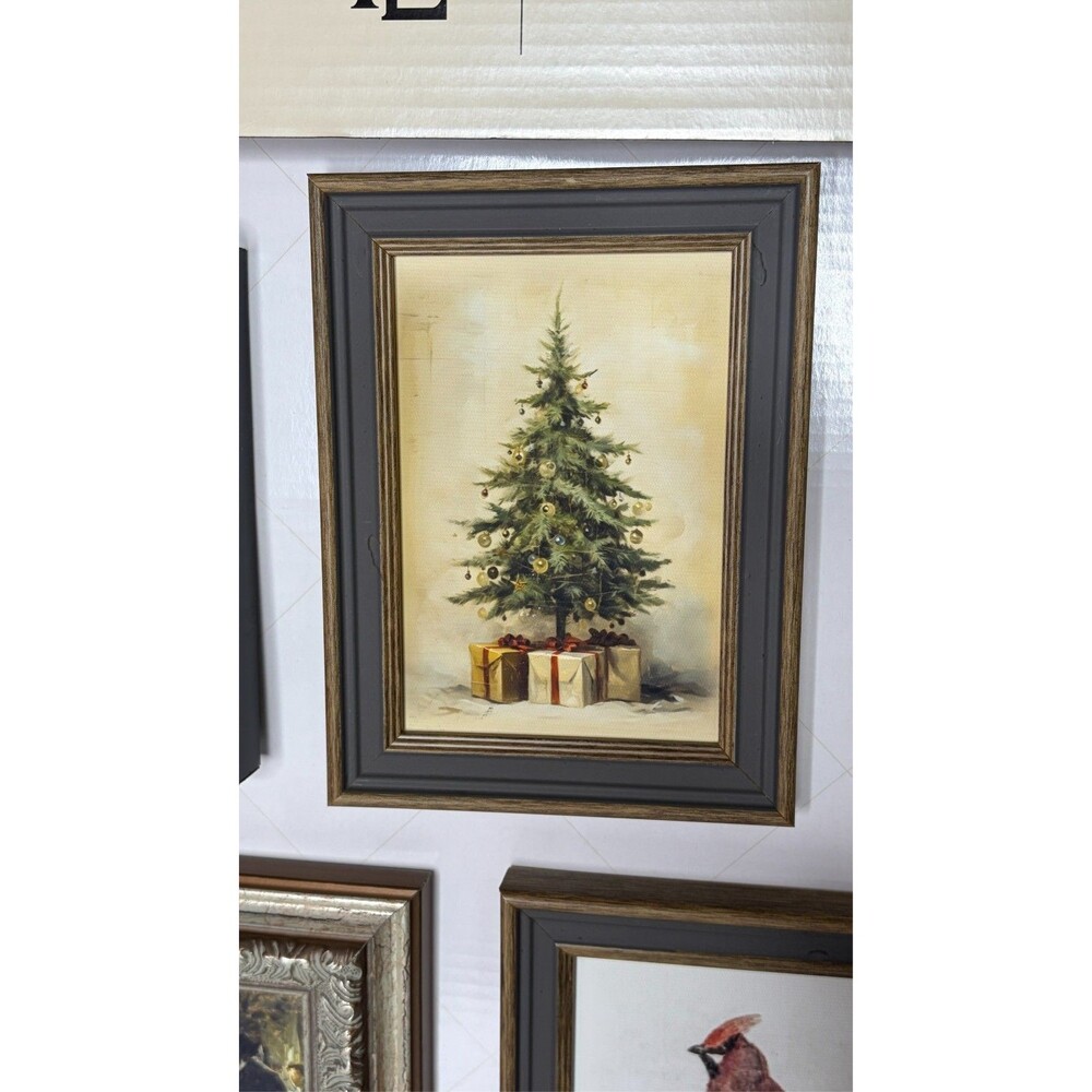 New Petal Lane Home Christmas Set Of 6 Framed Artwork Christmas Theme - Rare - Picture 6 of 11